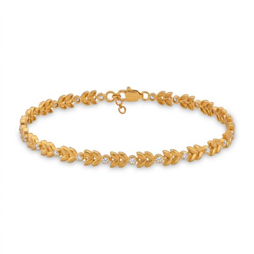 Golden Leaf Tennis Bracelet , 