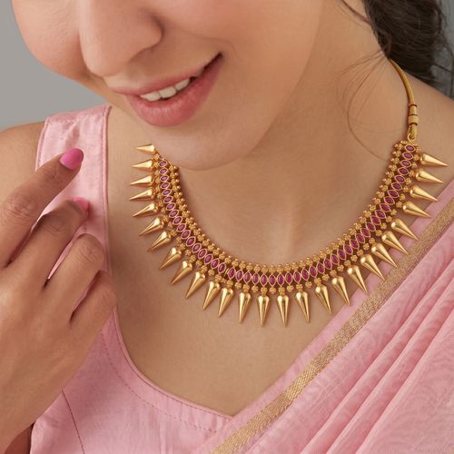 Ruby Spike Jasmine Bud Choker Necklace ,  hover