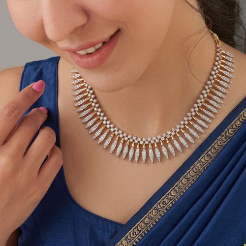 Leaf Choker Necklace ,  hover