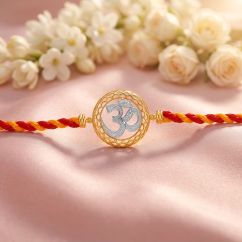 Two-Tone Sacred Om Chakra Rakhi , 