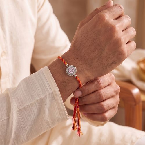 Sacred Heart Sterling Silver Rakhi ,  hover