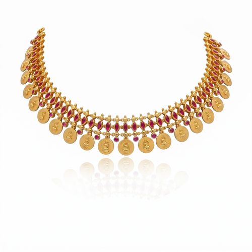 Reversible Dual-Look Lakshmi & Enamel Choker , 