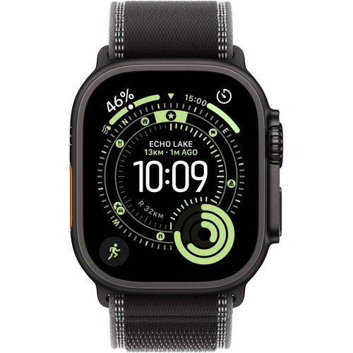 Apple Watch Ultra 3 GPS + Cellular , Black , 49mm , Titanium , Black Charcoal Trail Loop , M/L