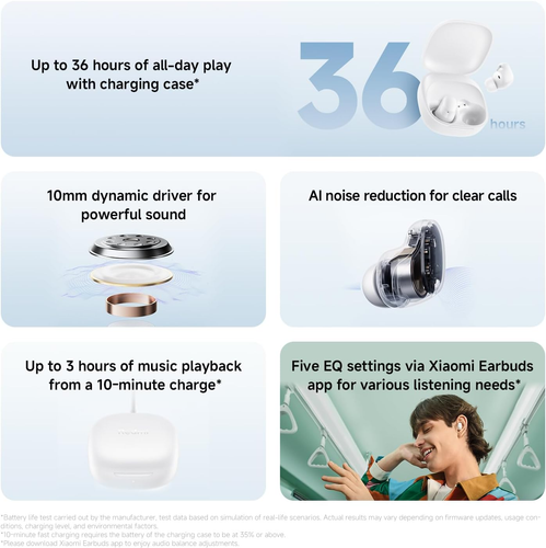 Redmi 6 Play True Wireless Earbuds , Black